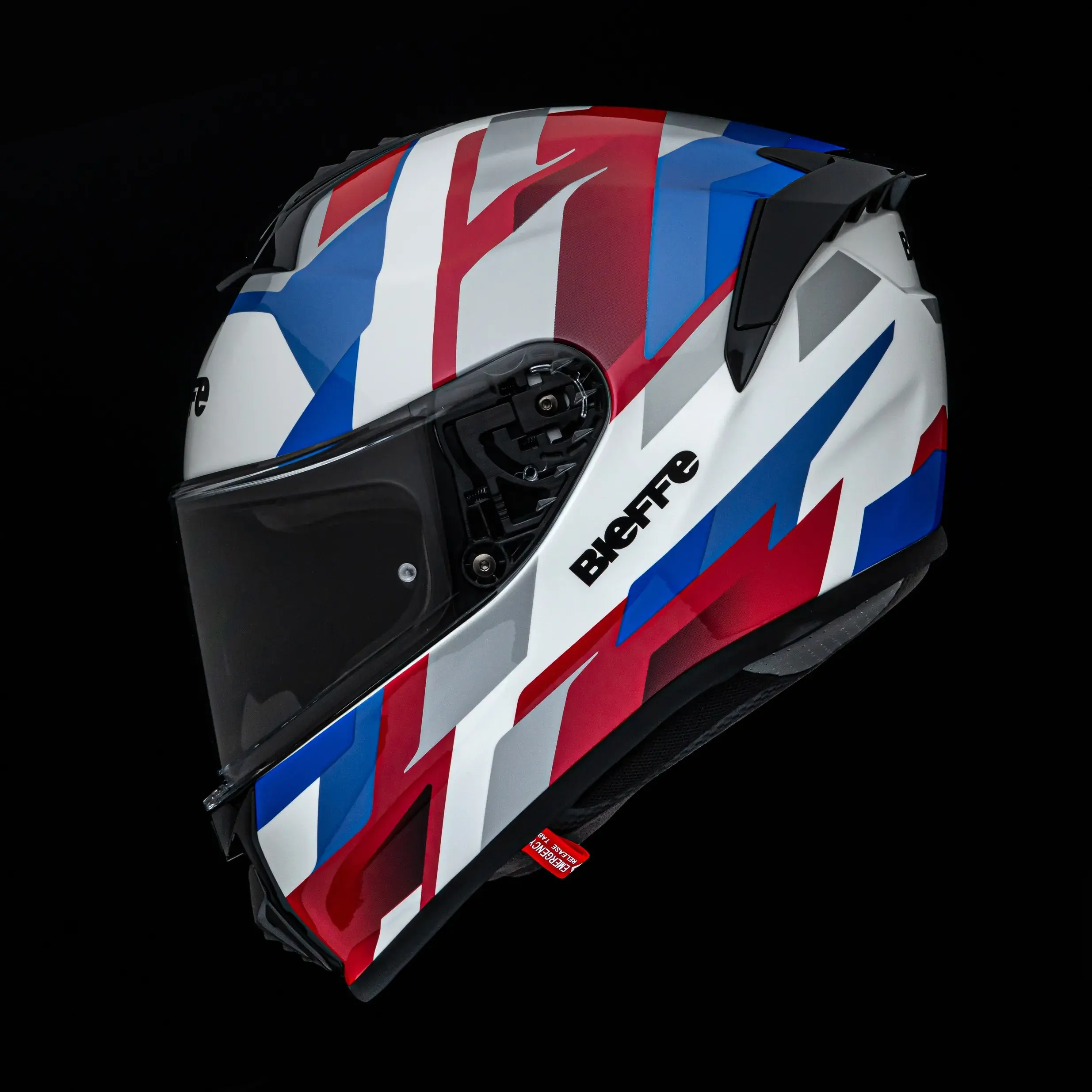 Capacete Bieffe B Reaper Brave Branco E Vermelho
