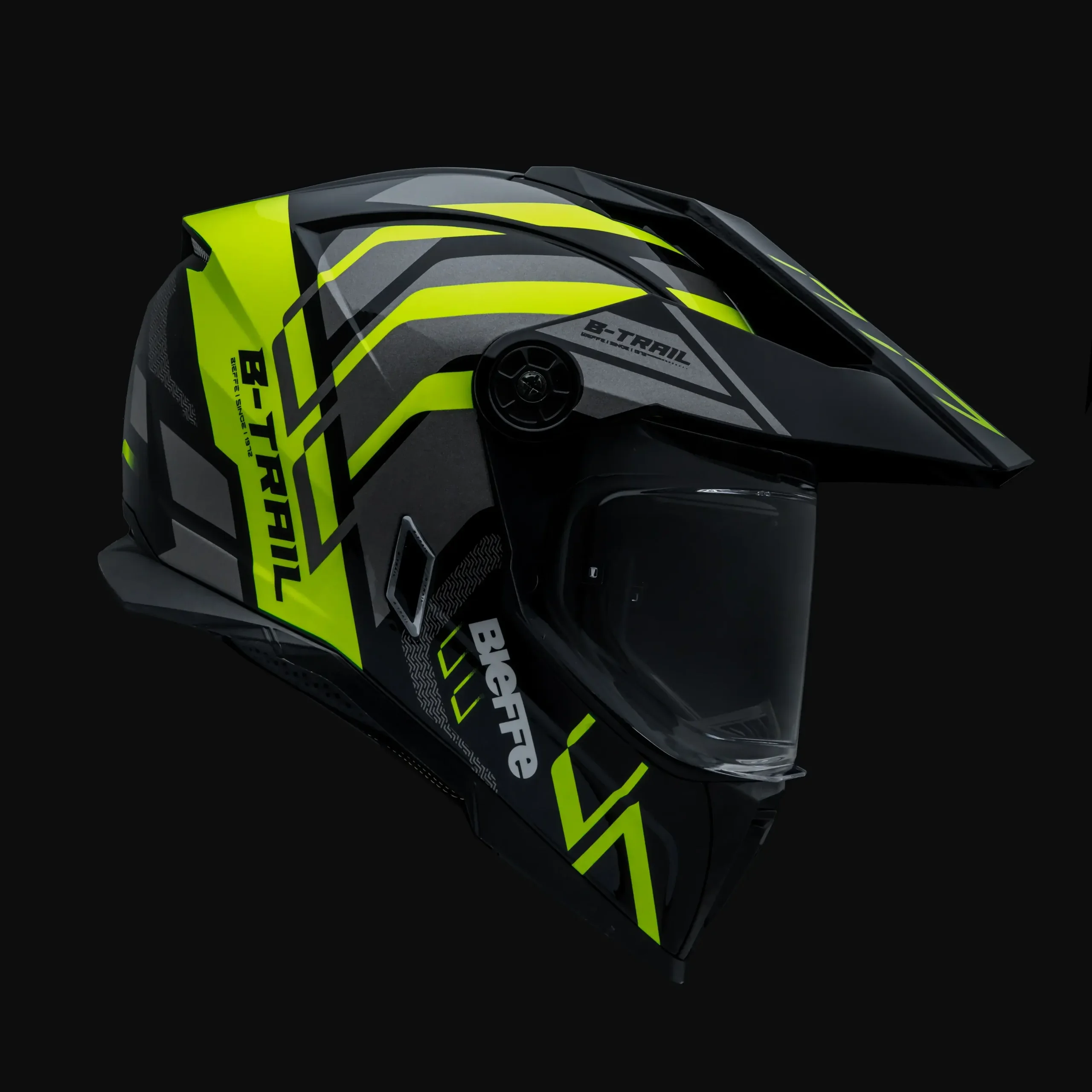 Capacete Bieffe B Trail Defender Preto E Amarelo