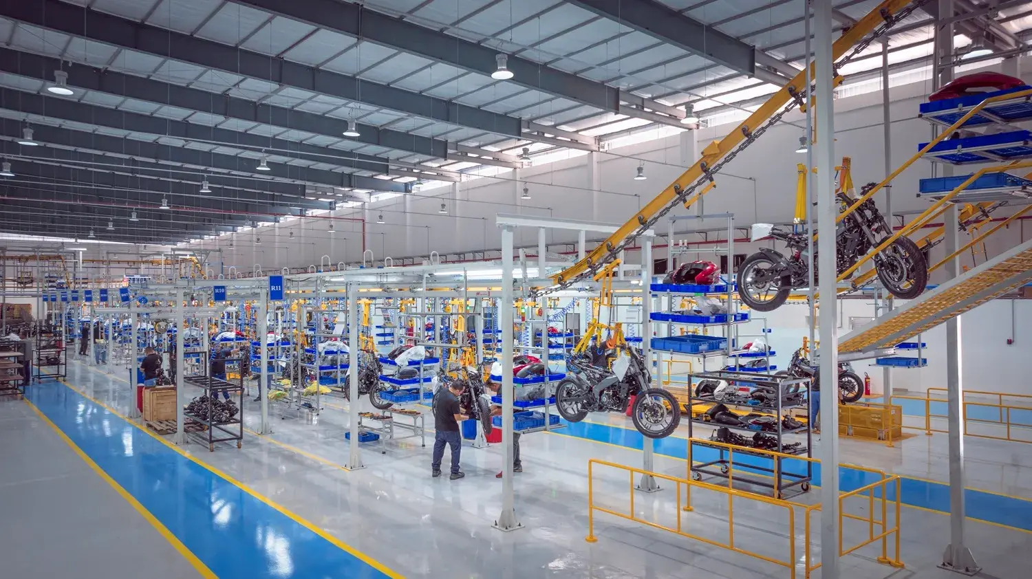 A planta da Bajaj em Manaus (AM) monta todos os modelos vendidos no mercado brasileiro