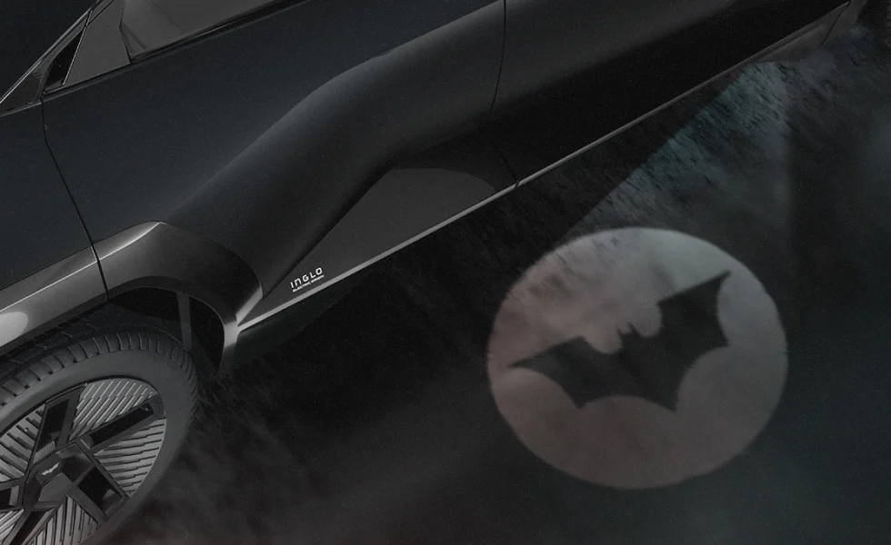 Night Trail Carpet Lamps With The Dark Knight Trilogy Bat Emblem Logo Projection 980px X 600 H
