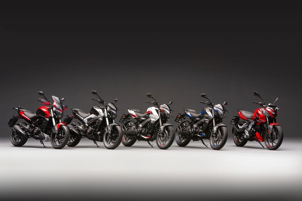 A linha Bajaj no Brasil é composta, atualmente, por cinco modelos