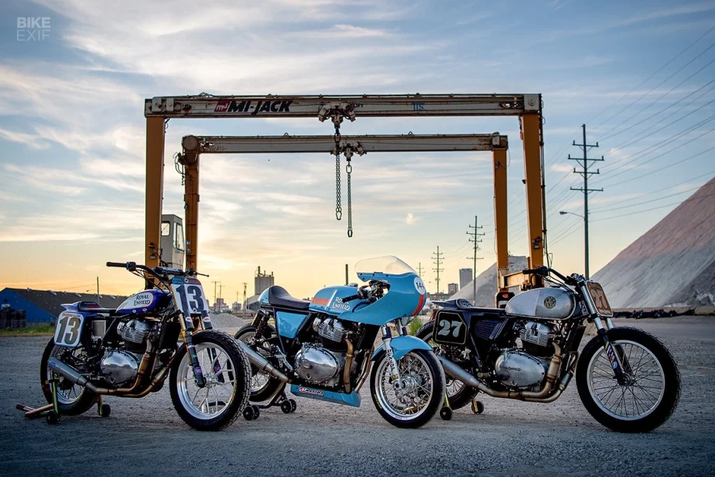 Royal Enfield Build Train Race Motos