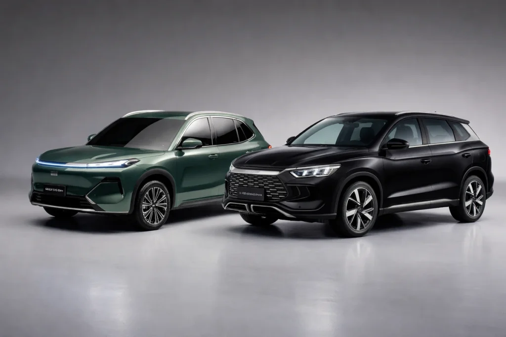 Geely EX5 EM-i chega para brigar com SUVs híbridos já consolidados, como o BYD Song Pro