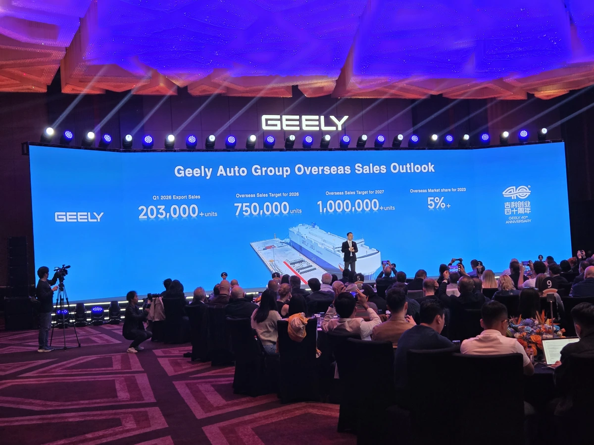 Geely quer vender 1 milhão de carros fora da China